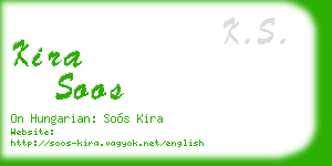 kira soos business card